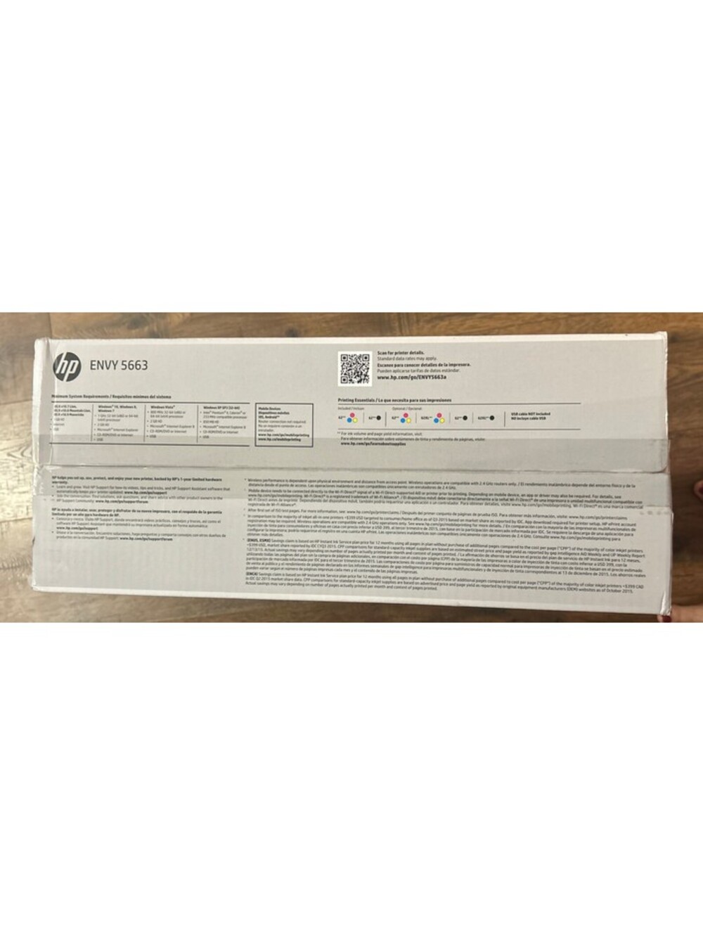 HP Envy 5663 Wireless Color Printer New Factory Sealed Touchscreen Scan Copy - Picture 5 of 7